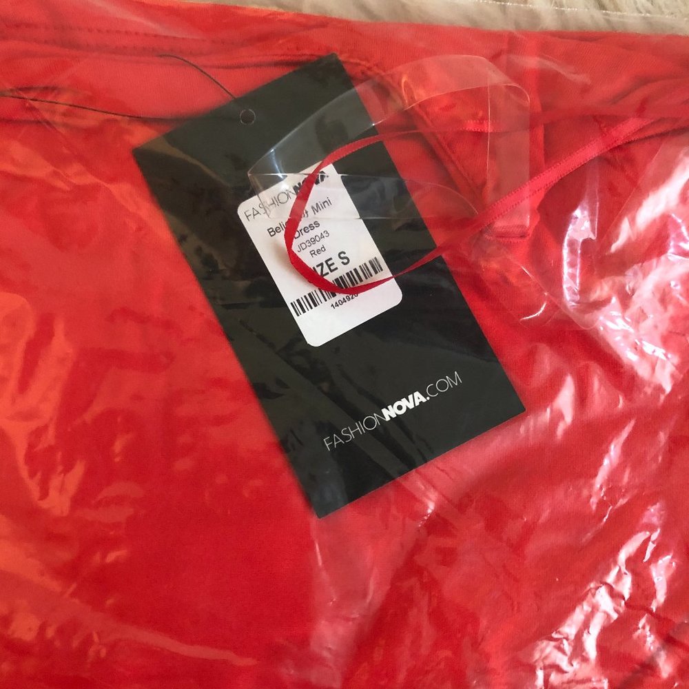 NWT Fashion Nova Mini Dress in Red Size Small - Picture 5 of 6